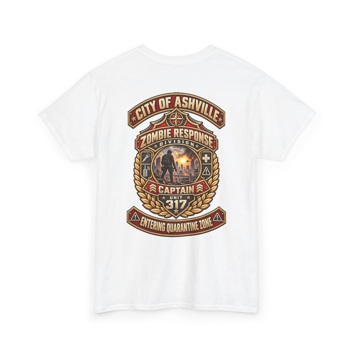 City of Asheville Zombie Response Captain 317 T-Shirt