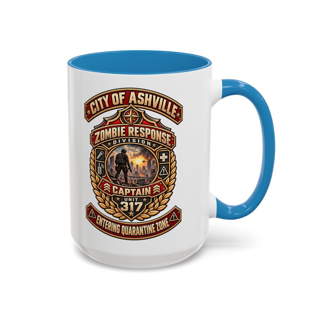 Retro Red Accent Coffee Mug