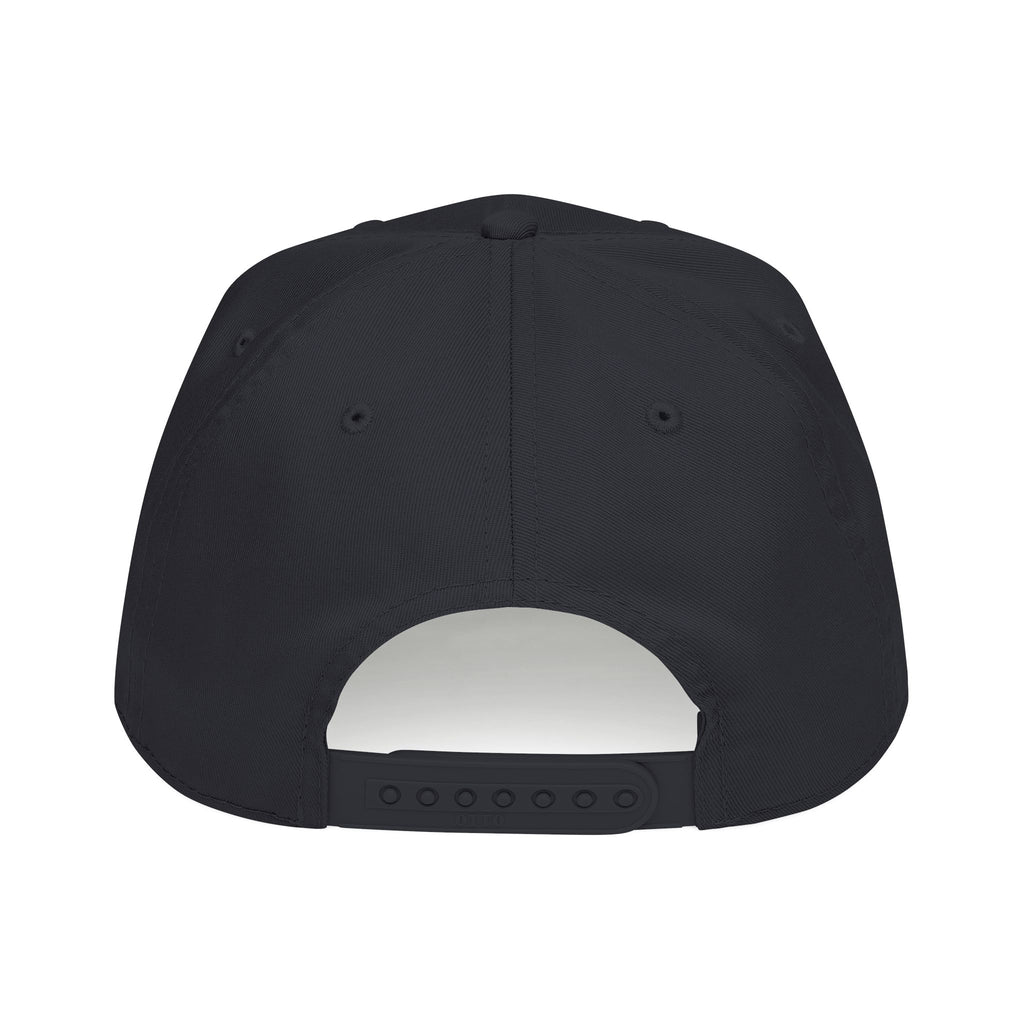 Devil Quote Baseball Cap — Graphic Mid-Profile Hat with Distressed Red Text