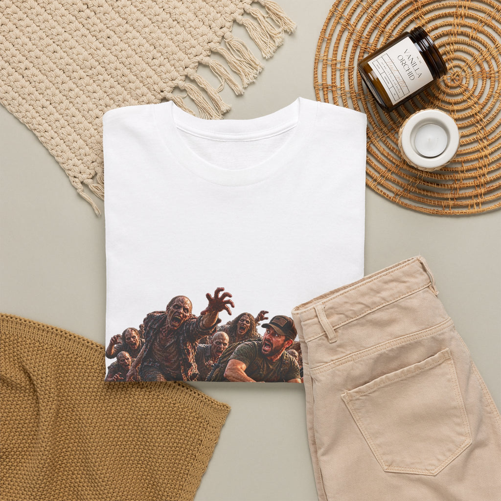 Zombie Grocery Run Survival Graphic T-Shirt