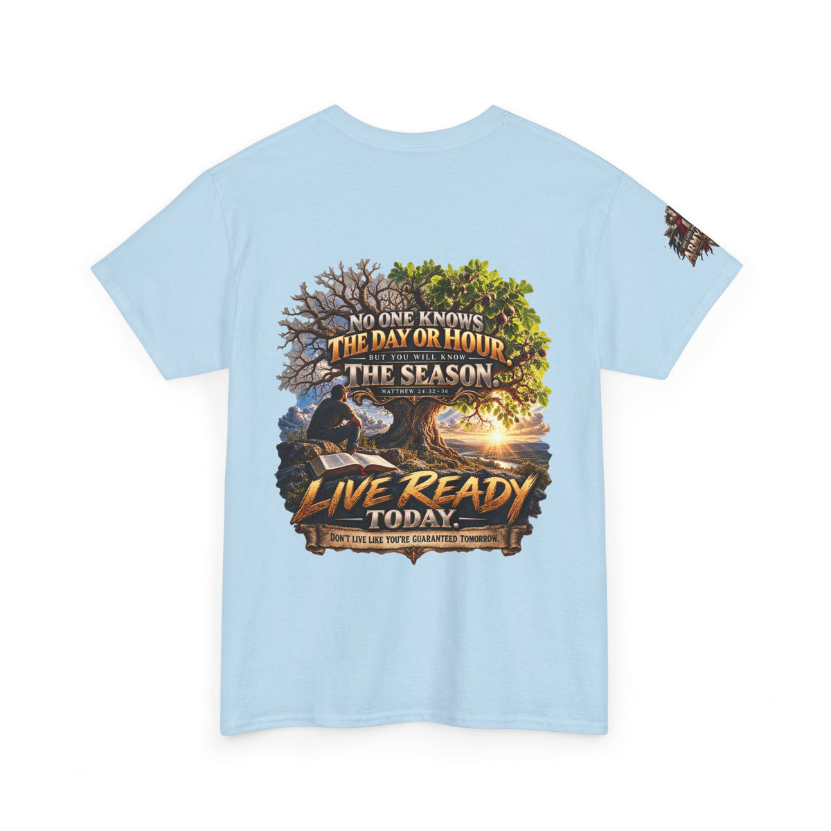 Minimal Cross T-Shirt — Small Chest Christian Cross Tee