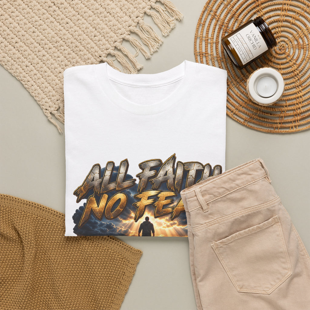 Faith No Fear Inspirational Graphic T-Shirt