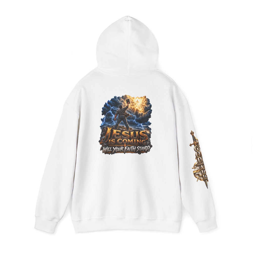 Religious Hoodie — “Jesus Is Coming: Will Your Faith Stand?” Graphic Pullover
