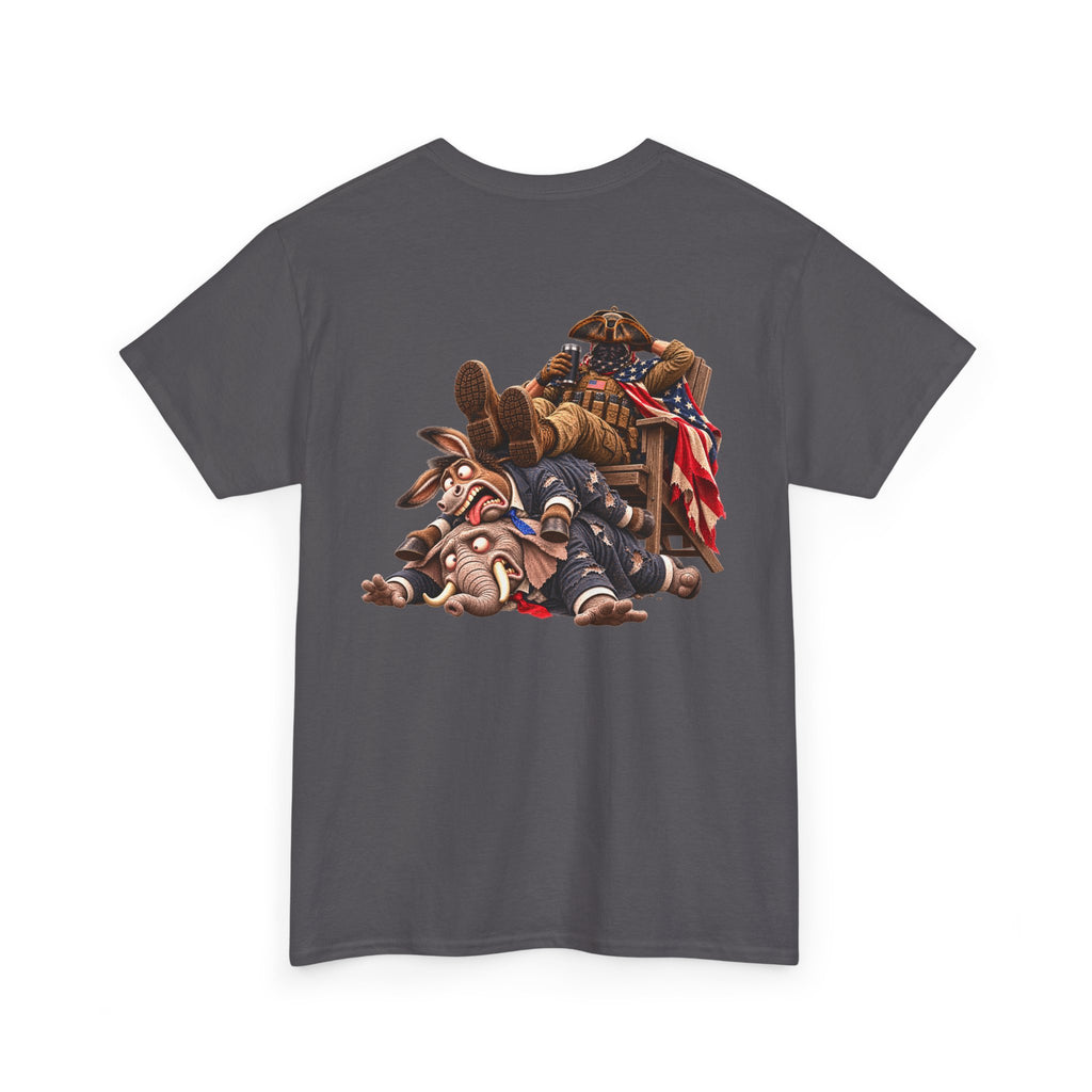 We the People Are Done — Seated Patriot Political Satire T-Shirt