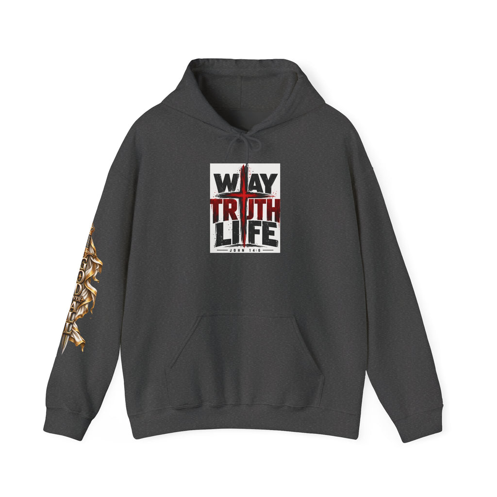 Christian Hoodie - "Way Truth Life" & "Army of God" Graphic Pullover