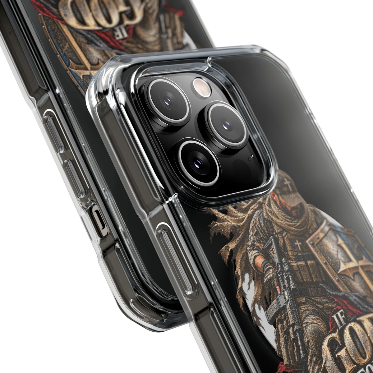 Phone Case – Christian Knight “If God Is for Us” Warrior Armor Design