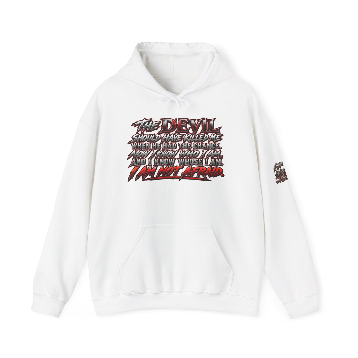 Revelation 13:16-17 Christian Hoodie – 'The Devil' Verse Graphic Pullover