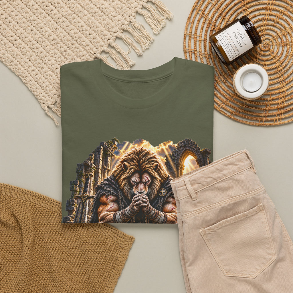 Father Protect Me — Praying Lion Cathedral T-Shirt