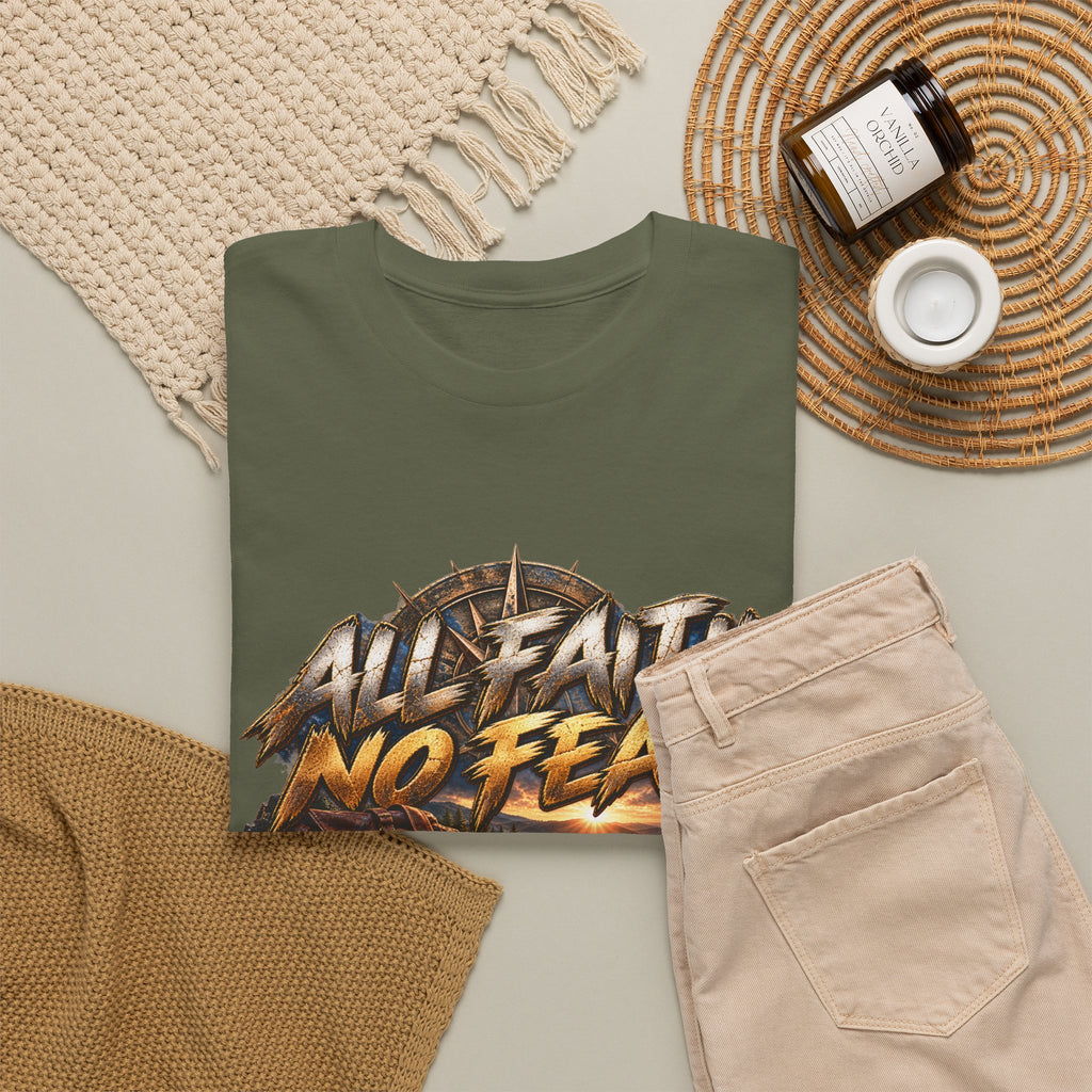 All Faith No Fear Open Bible Christian T-Shirt