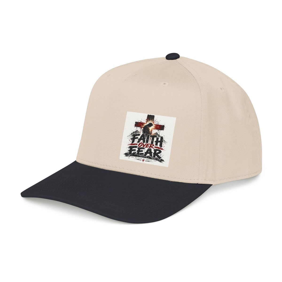 Faith Over Fear Baseball Cap — Christian Cross Inspirational Hat