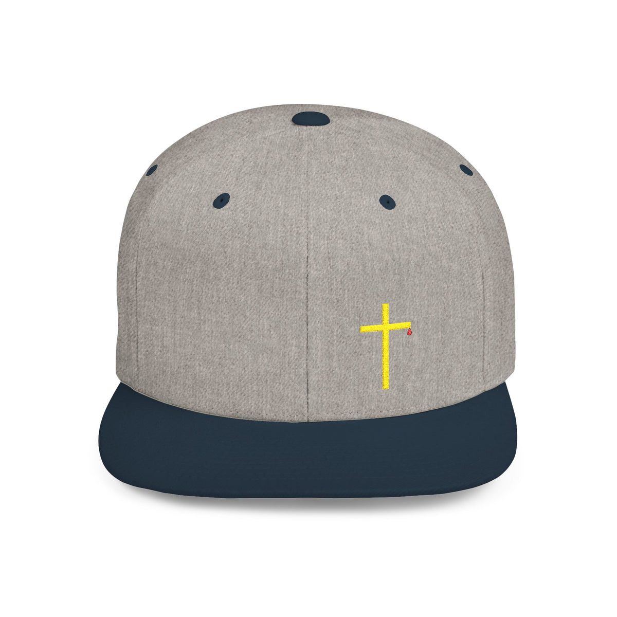 Christian Cross Flat Bill Snapback Hat