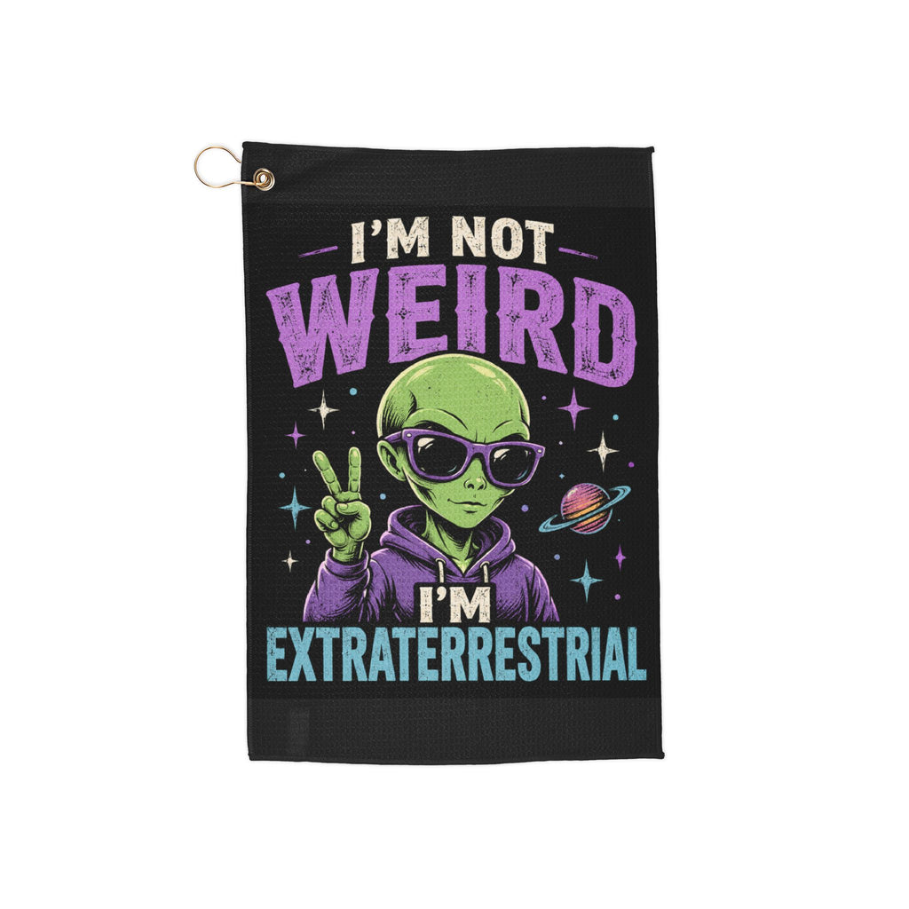 I'm Not Weird I'm Extraterrestrial Alien Golf Towel