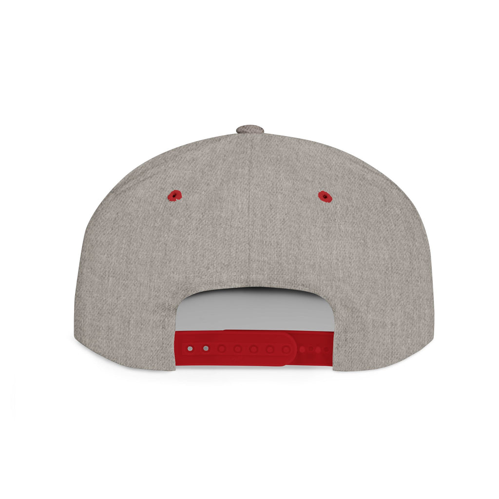Embroidered Cross Snapback Hat — Minimal Christian Flat Bill Cap