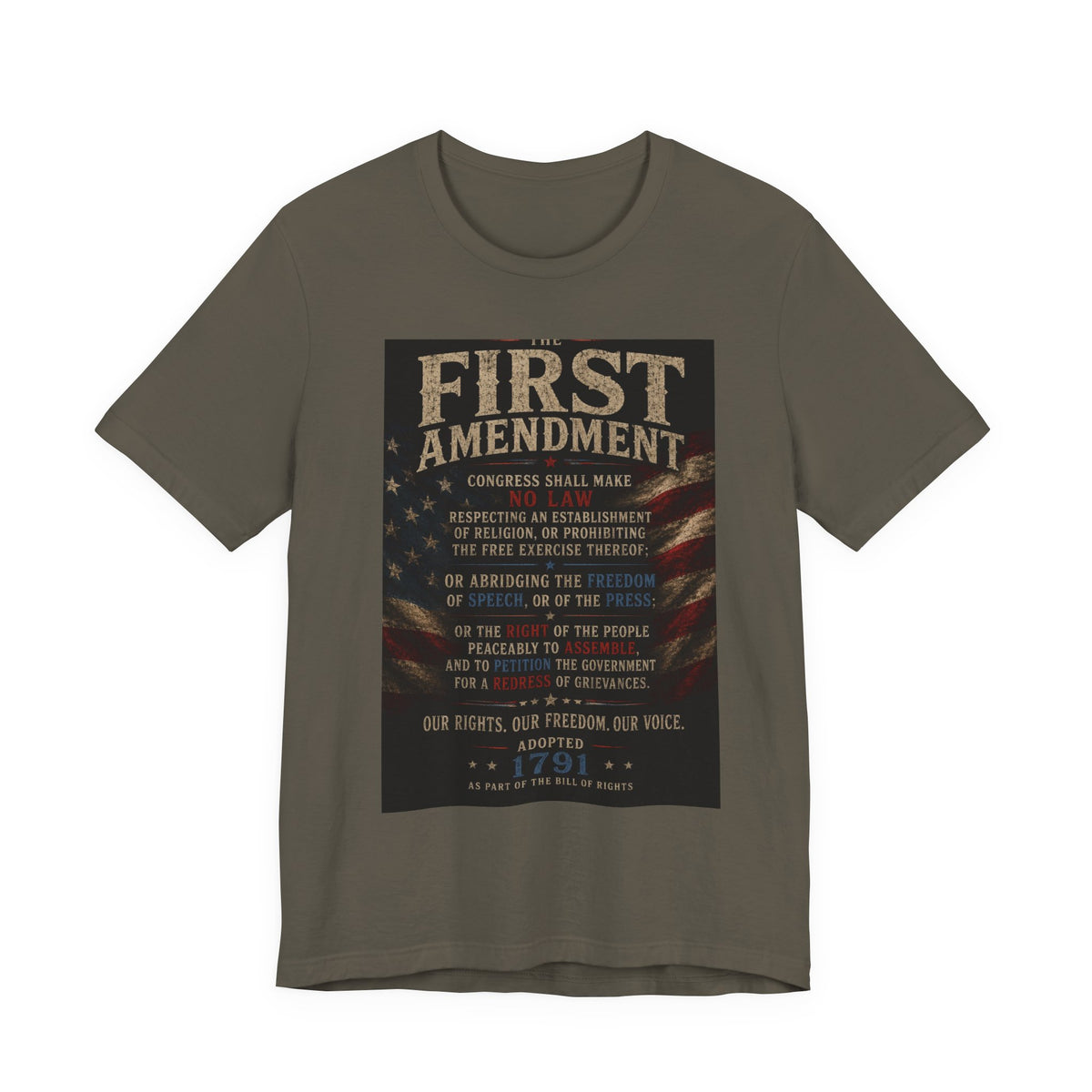 First Amendment Text Tee | Patriotic Constitution Shirt