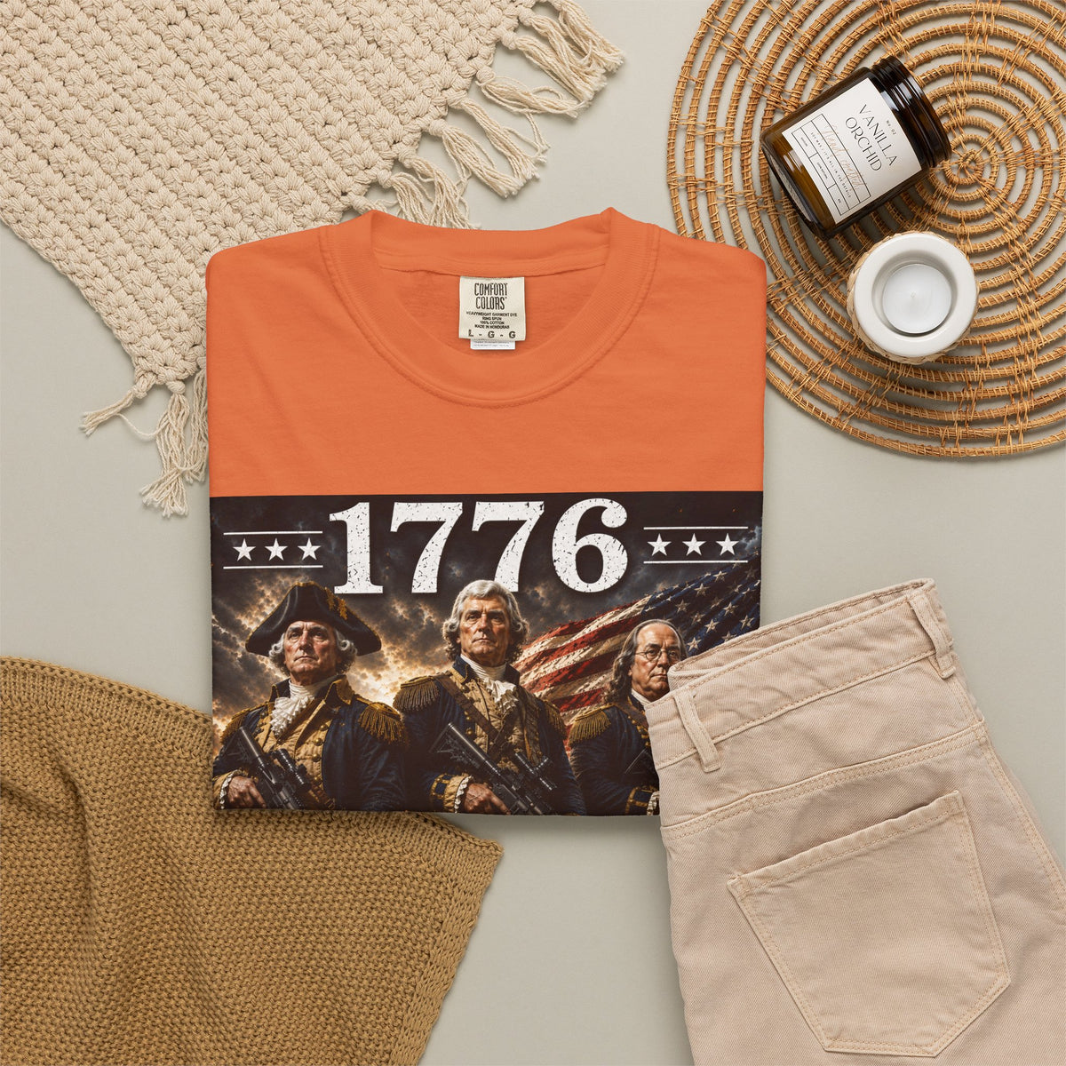 1776 Revolutionary Soldiers America First T-Shirt | Home of the Free