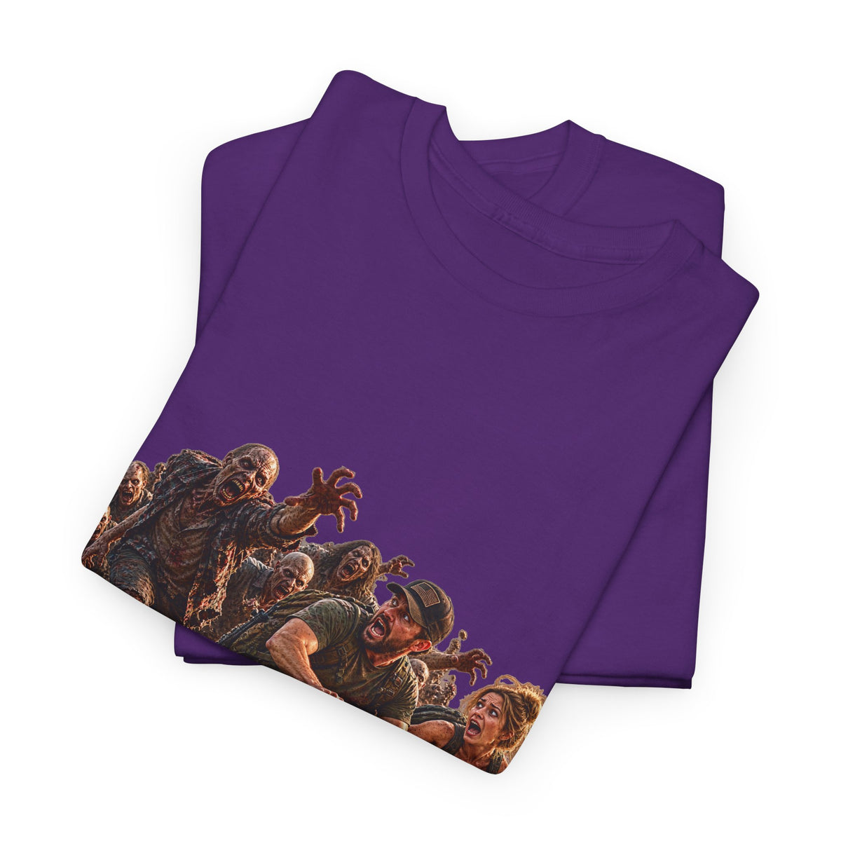 Zombie Grocery Run Survival Graphic T-Shirt