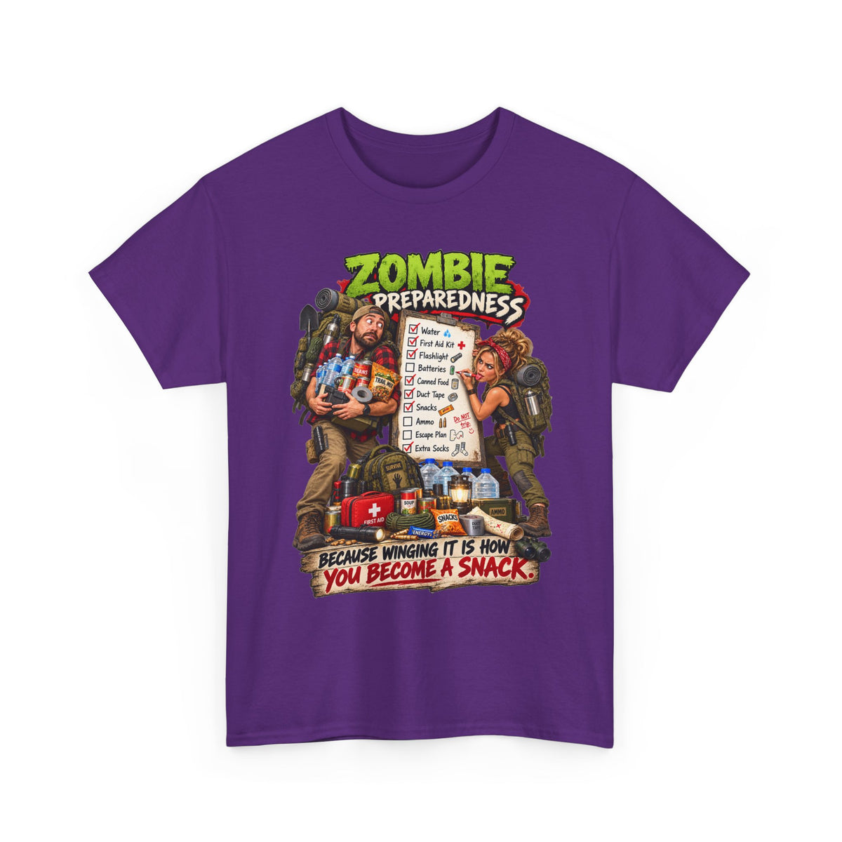 Zombie Preparedness Tee – Survival Humor Shirt