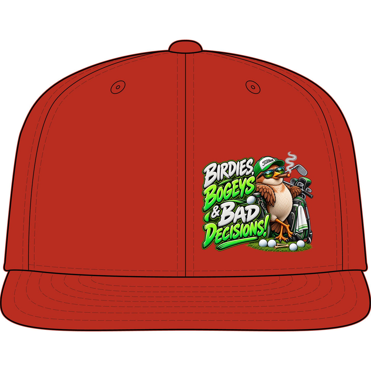 Birdies Bogeys & Bad Decisions Golf Snapback Cap