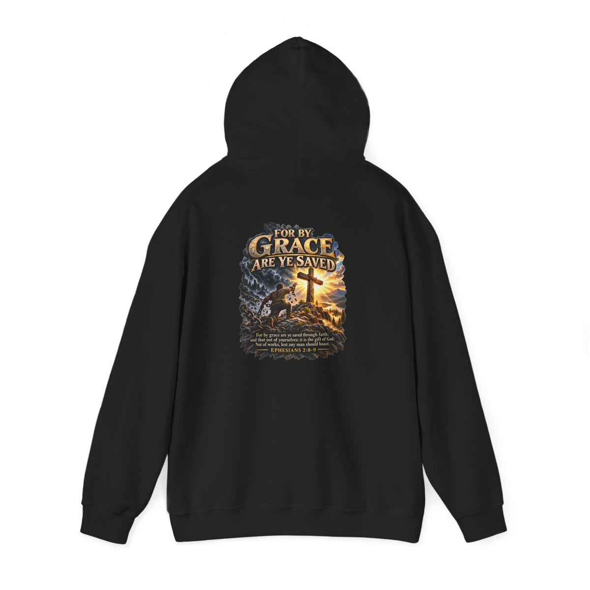 Saved by Grace — Ephesians 2:8–9 Christian Hoodie