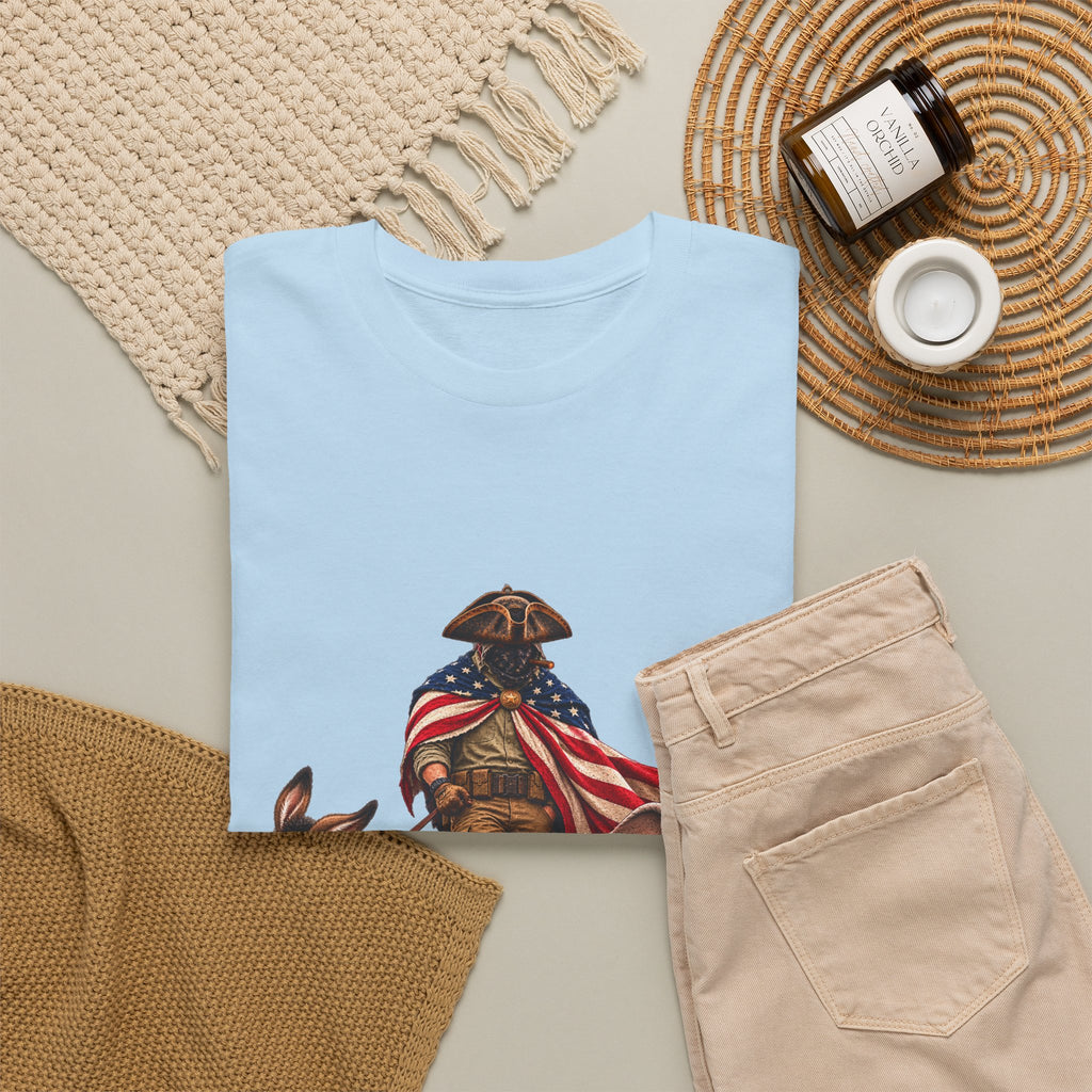 Lieutenant Patriot with Donkey and Elephant Political Satire T-Shirt