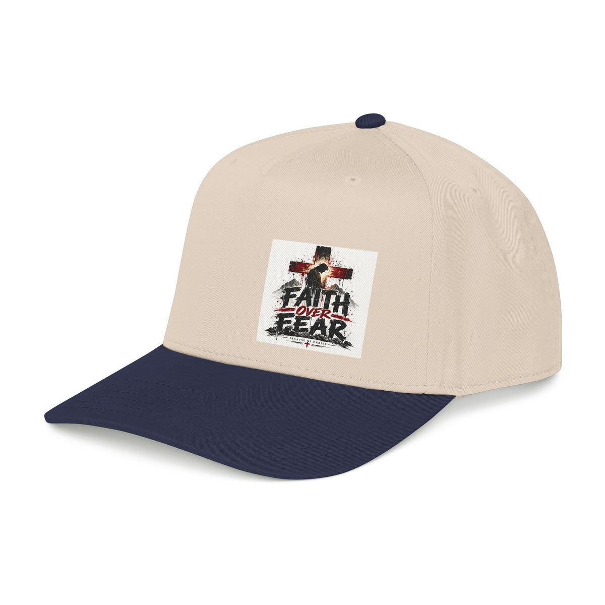 Faith Over Fear Baseball Cap — Christian Cross Inspirational Hat
