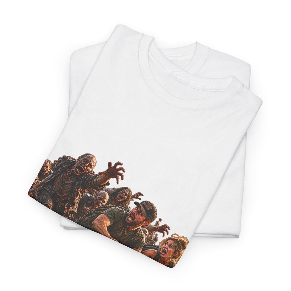 Zombie Grocery Run Survival Graphic T-Shirt