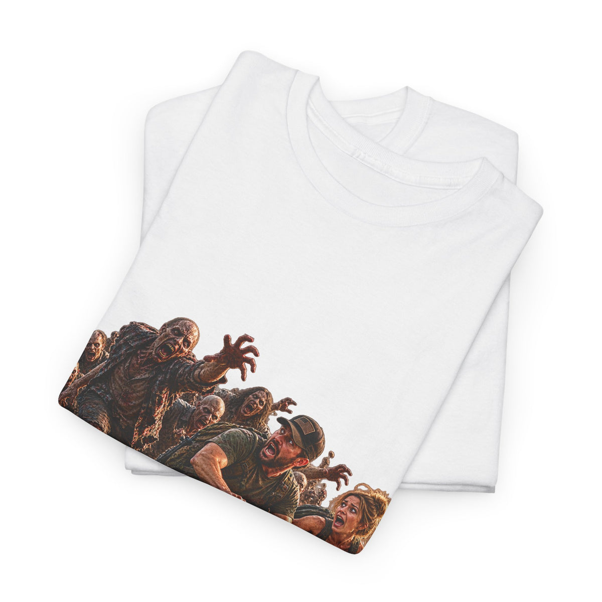 Zombie Grocery Run Survival Graphic T-Shirt