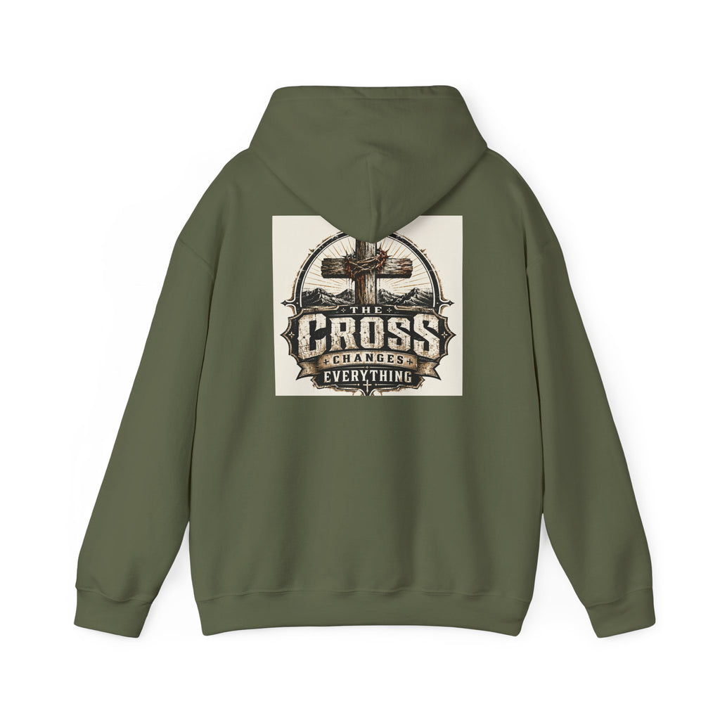 Christian In Progress Hoodie | Cross Changes Everything Christian Hoodie