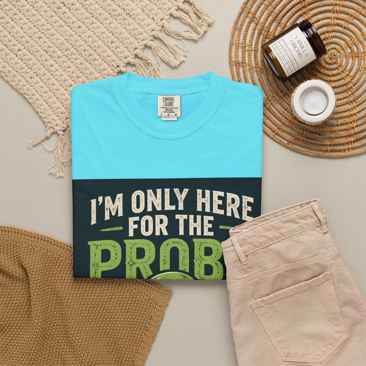 I'm Only Here for the Probe Alien T-Shirt | Funny UFO Graphic Tee