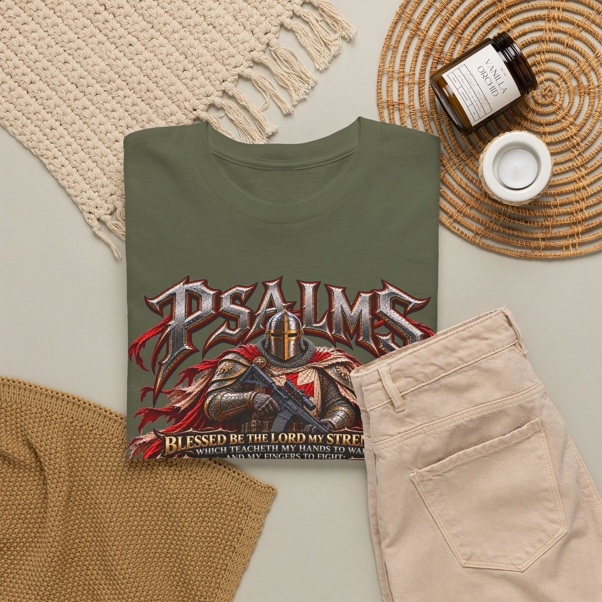 Psalm 144 Christian Warrior T-Shirt