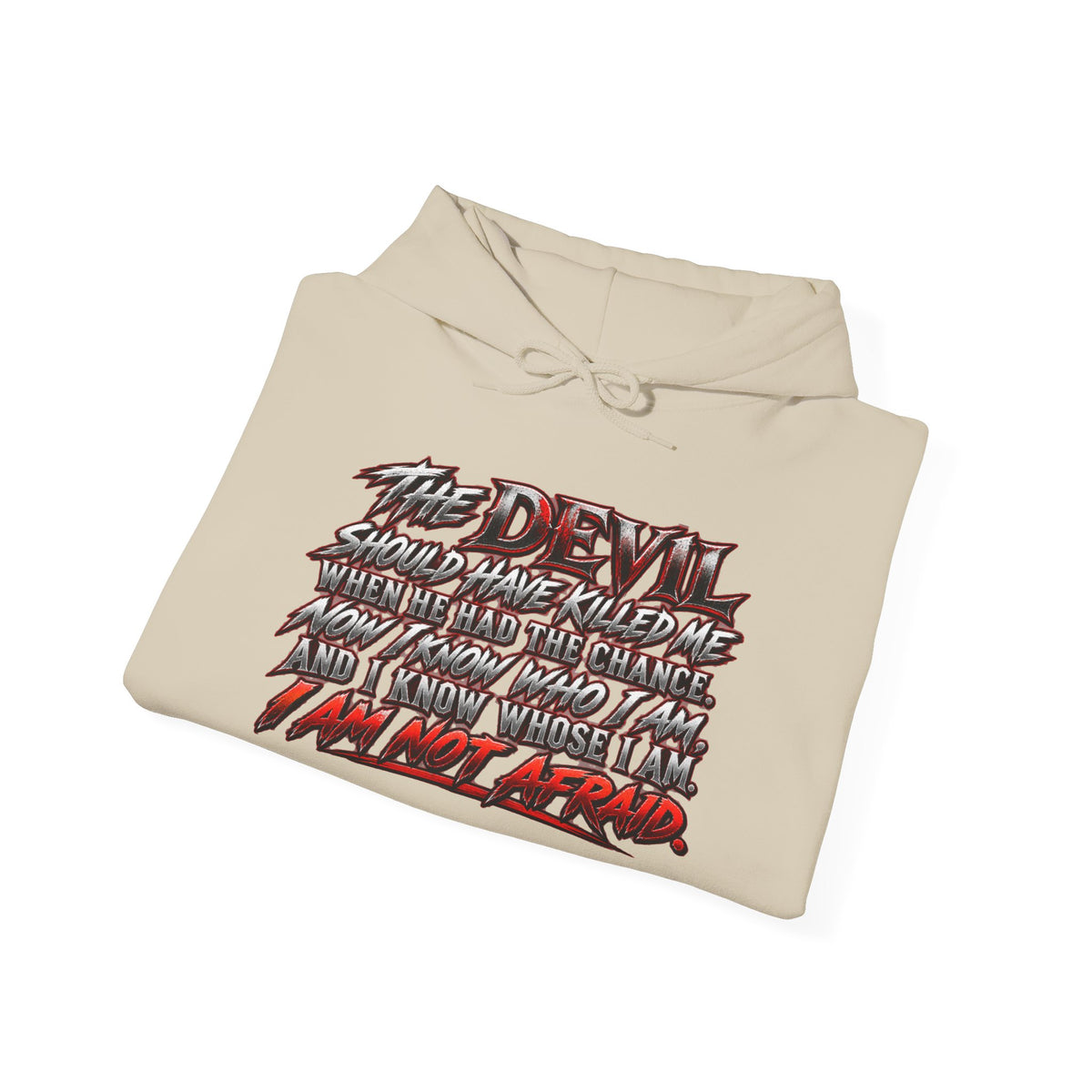 Revelation 13:16-17 Christian Hoodie – 'The Devil' Verse Graphic Pullover