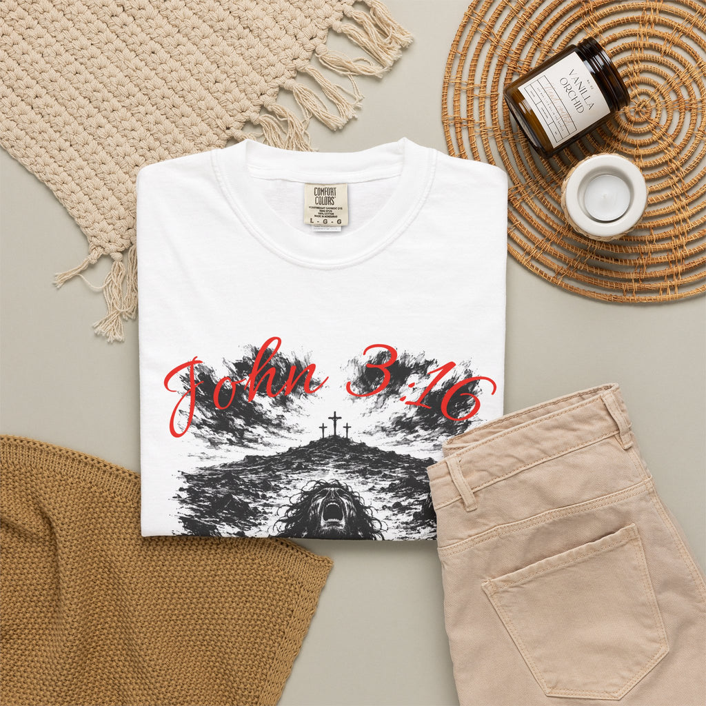 Grim Sea Creature T-shirt | Dark Gothic Illustration, Red Script Logo