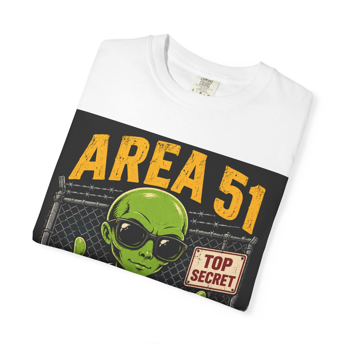 Area 51 Employee of the Month T-Shirt | Alien Thumbs Up Top Secret Design