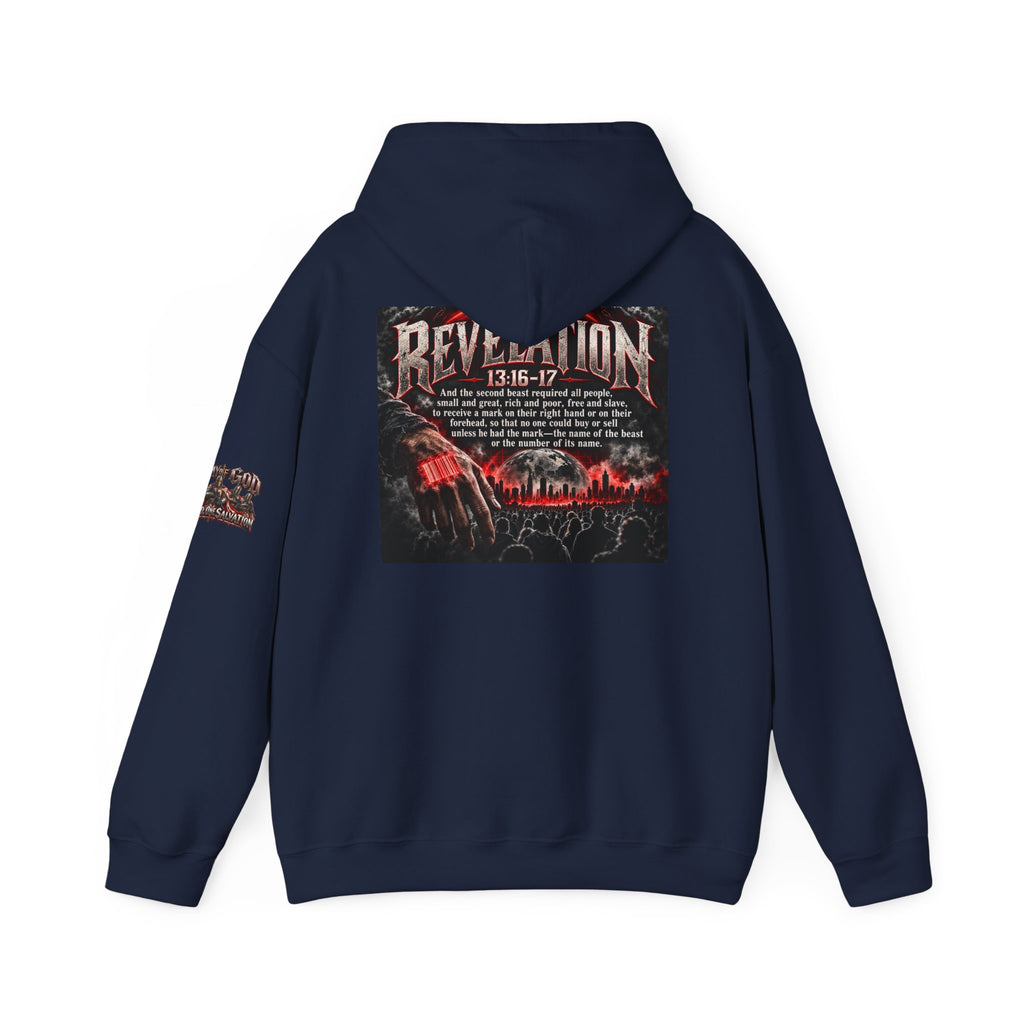 Revelation 13:16-17 Christian Hoodie – 'The Devil' Verse Graphic Pullover