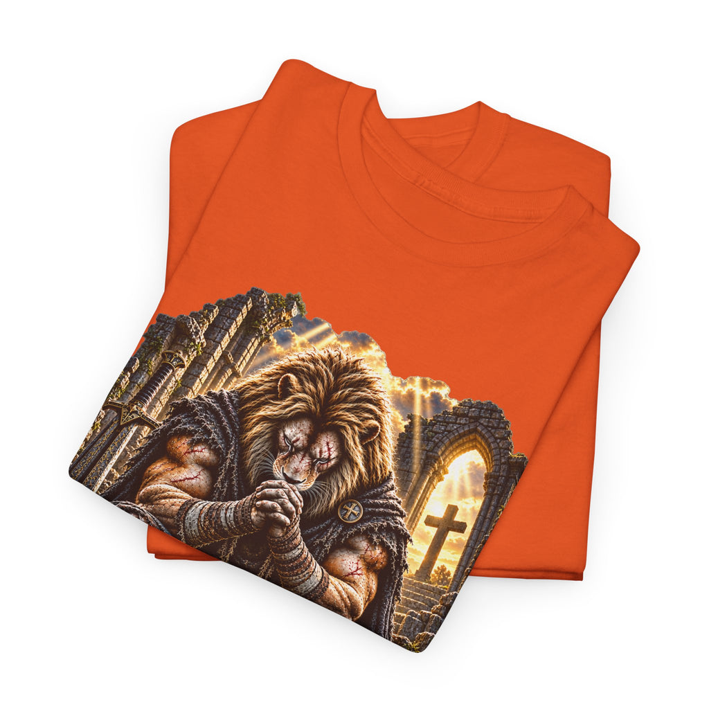 Father Protect Me — Praying Lion Cathedral T-Shirt