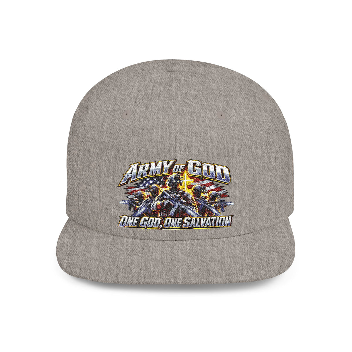 Flat Bill Snapback Hat – Retro Graphic Streetwear Cap