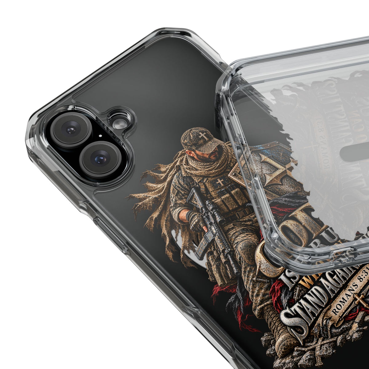 Phone Case – Christian Knight “If God Is for Us” Warrior Armor Design