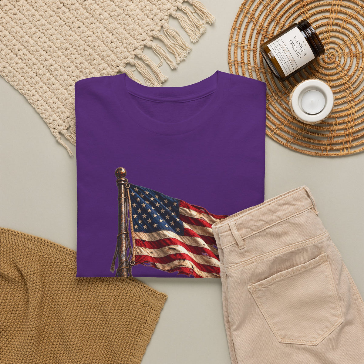 Still Standing American Flag T-Shirt