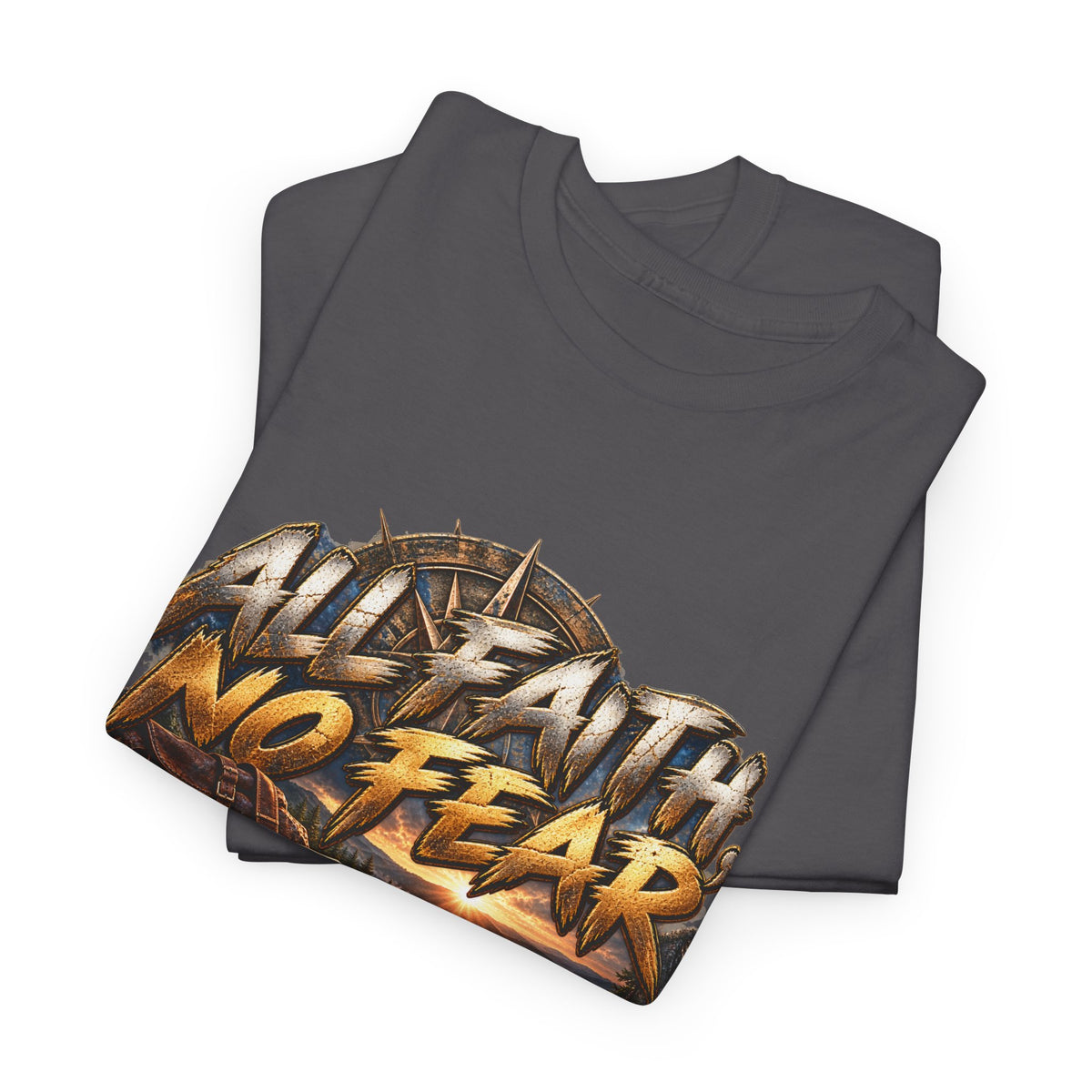 All Faith No Fear Open Bible Christian T-Shirt