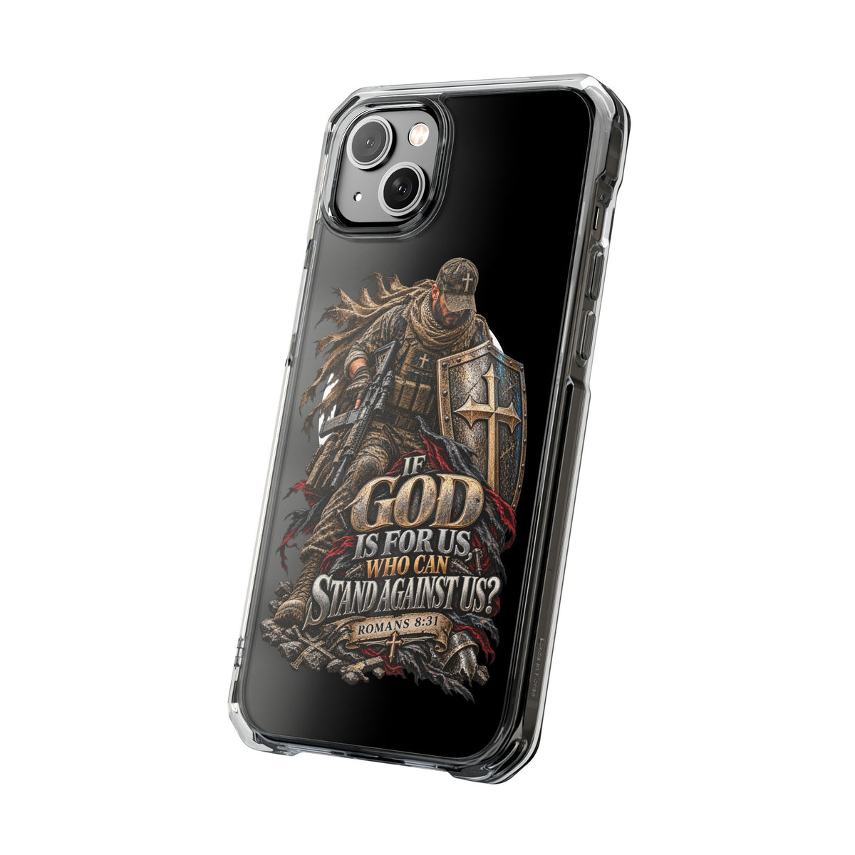 Phone Case – Christian Knight “If God Is for Us” Warrior Armor Design