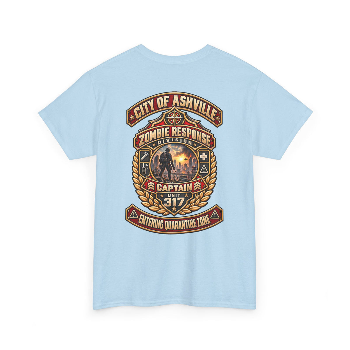 City of Asheville Zombie Response Captain 317 T-Shirt
