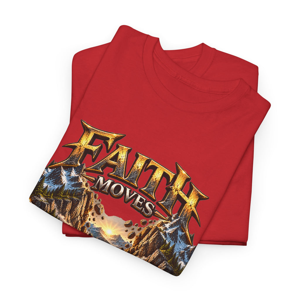 Faith Moves Mountains Inspirational Christian T-Shirt