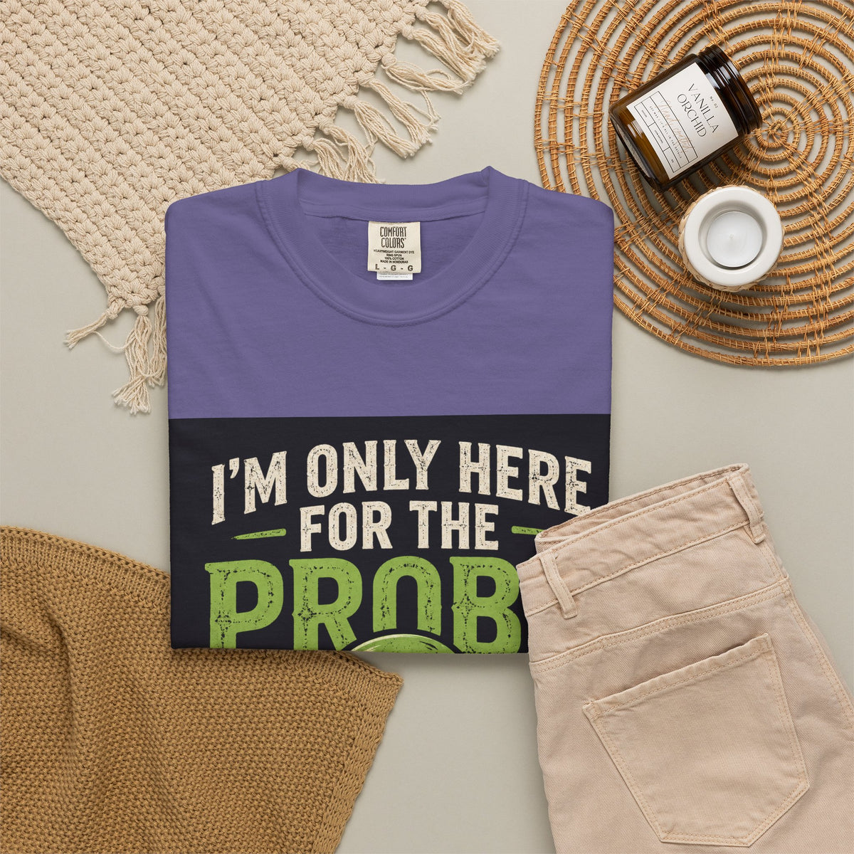 I'm Only Here for the Probe Alien T-Shirt | Funny UFO Graphic Tee