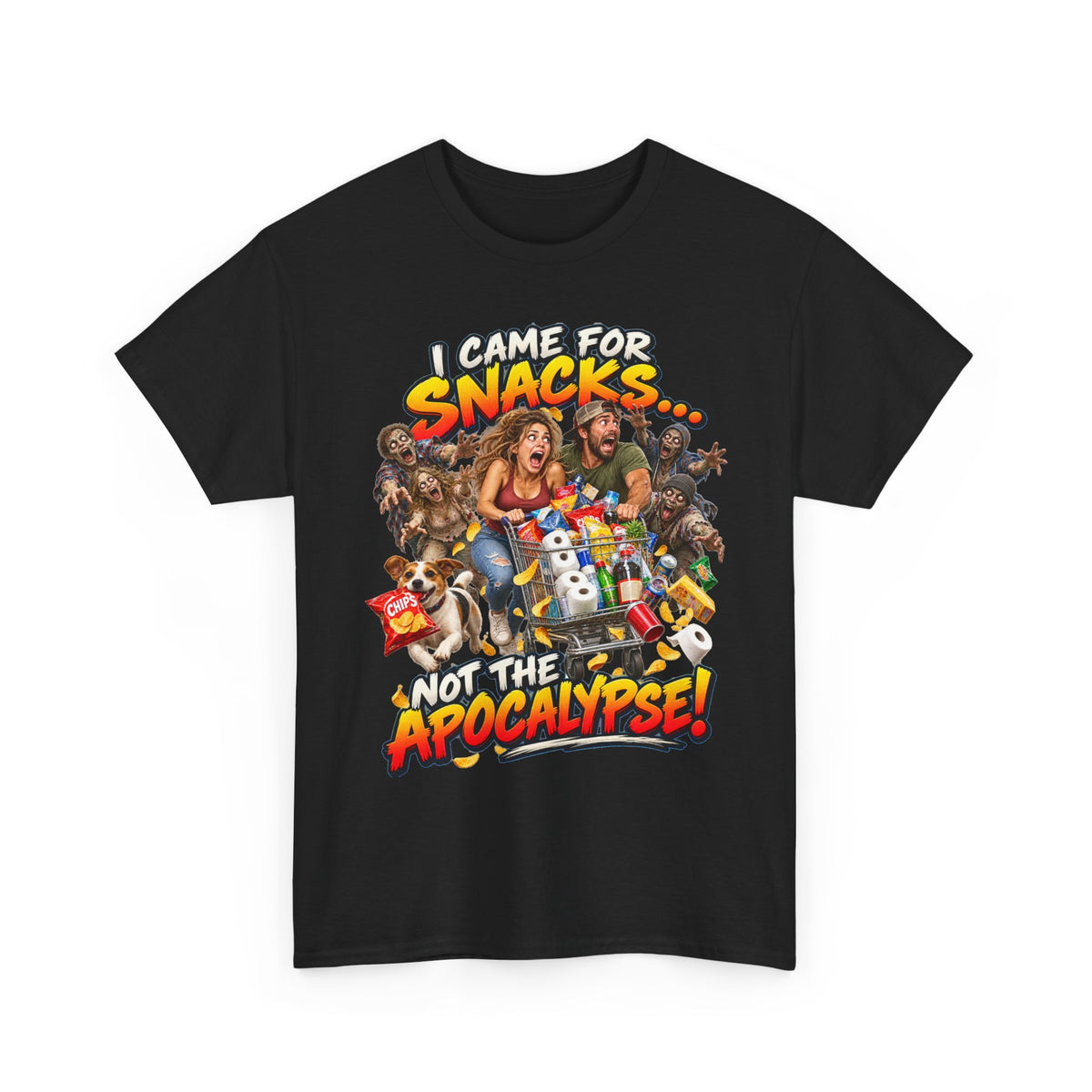 I Came for Snacks Not the Apocalypse Funny Apocalypse T-Shirt