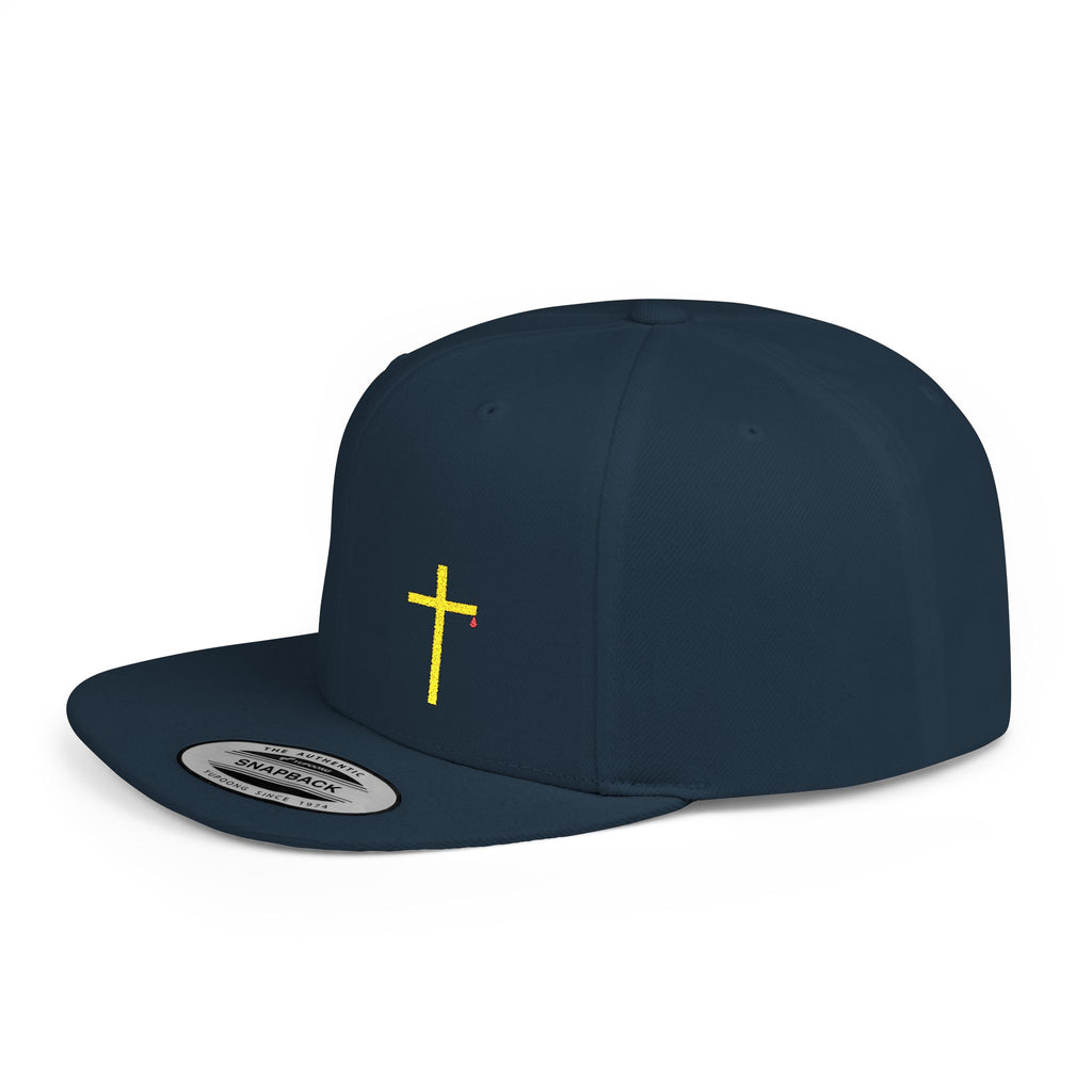 Christian Cross Flat Bill Snapback Hat