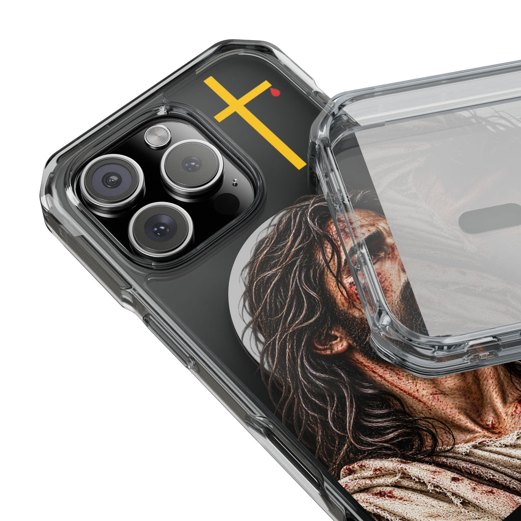 Jesus Cross Magnetic Clear Phone Case