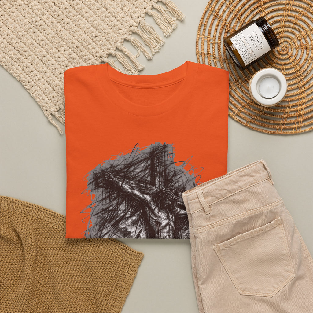 Jesus on the Cross Sketch T-Shirt – Christian Faith Design