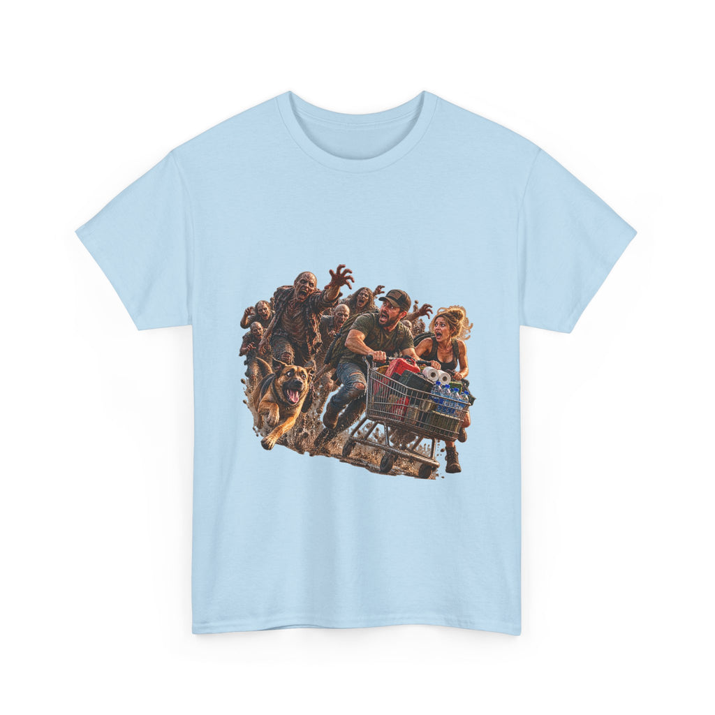 Zombie Grocery Run Survival Graphic T-Shirt