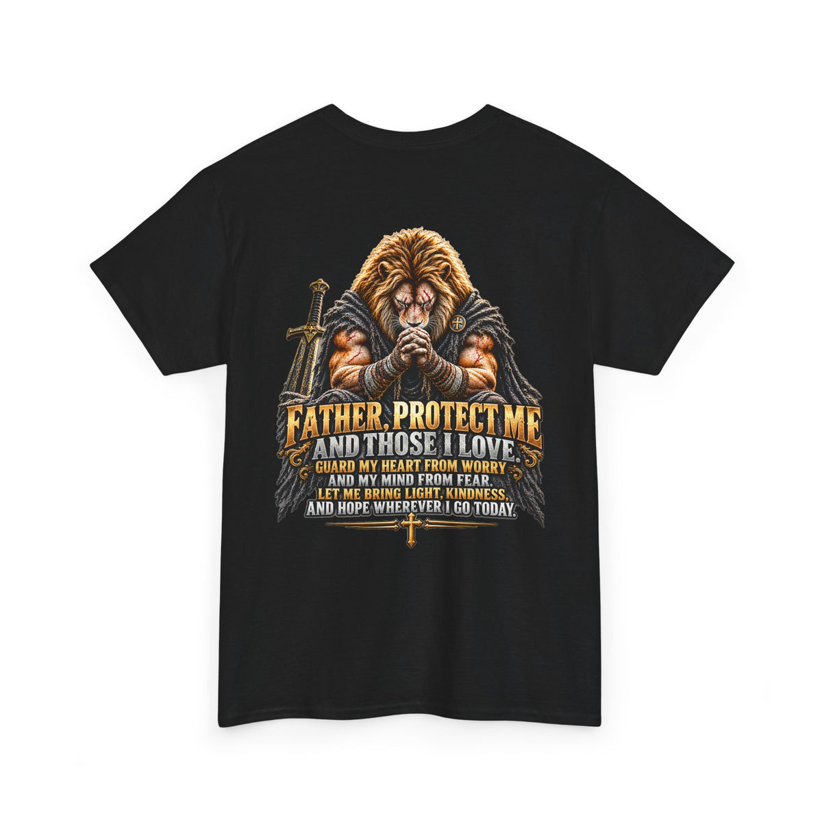 Father Protect Me Christian Lion Graphic Tee