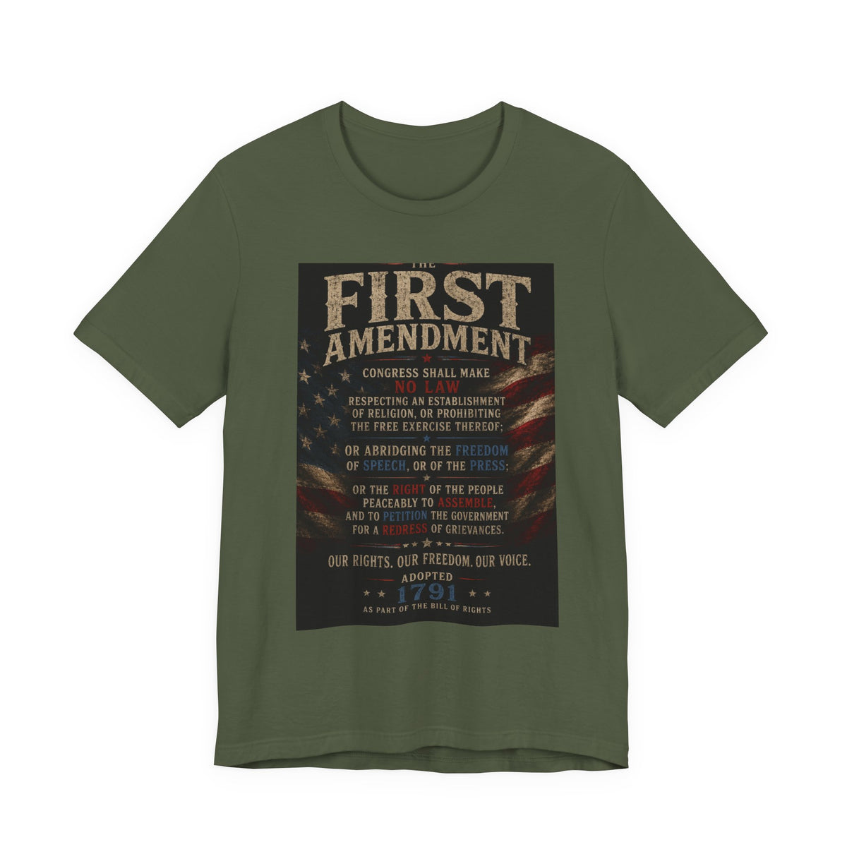 First Amendment Text Tee | Patriotic Constitution Shirt